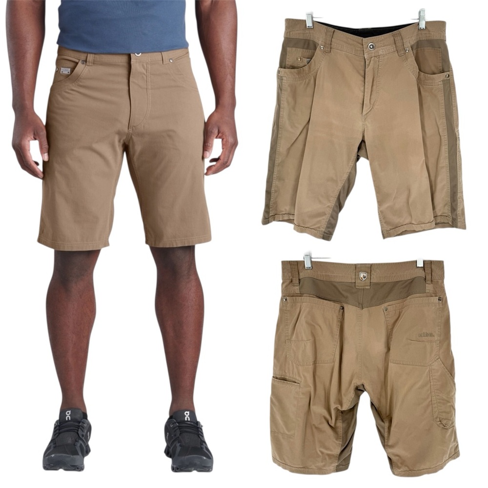 Kuhl Mens Radikl 12” Performance Short Tan Size 34 Outdoor Gorpcore Hiking